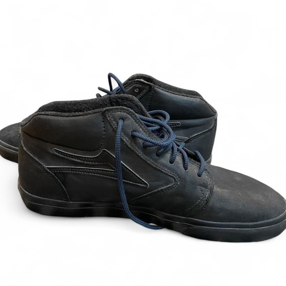 Black Lakai skateboarding shoes